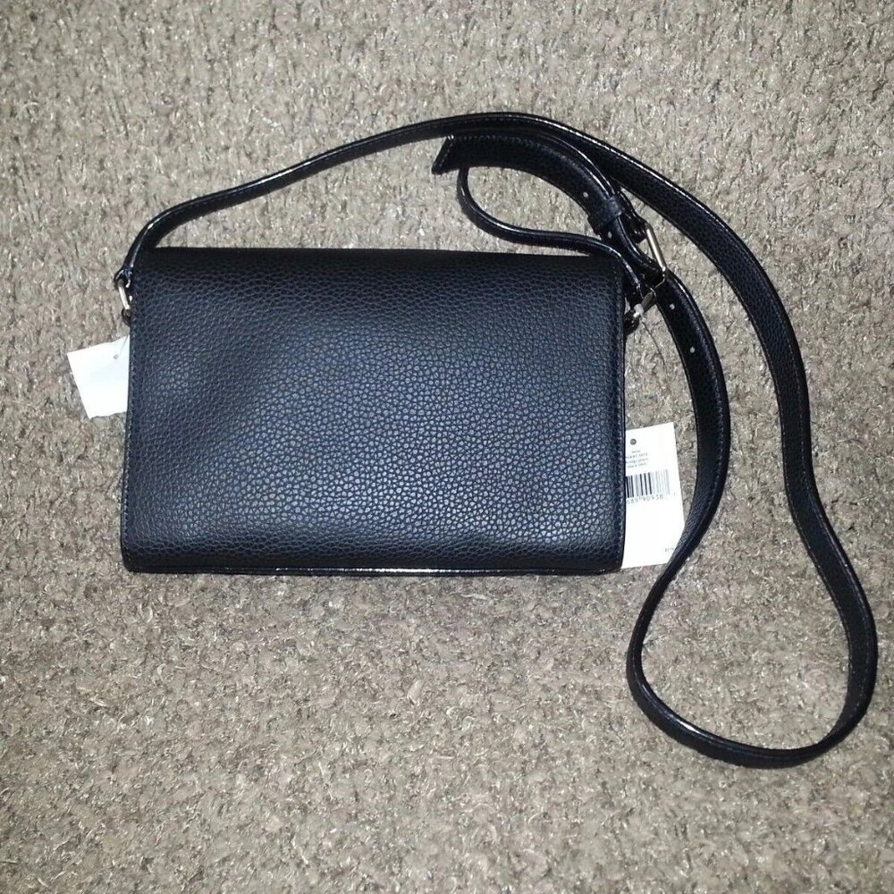 KATE SPADE-Bridge Place-Betsi-Black Leather Shoulder/Crossbody Bag w/Bow-NWT - Picture 3 of 7